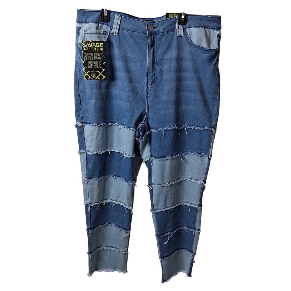 Elite Jeans NWT Distressed Savage Collection High Rise Ankle Stretch Women-24W